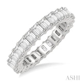 3.00 ctw Eternity Emerald Cut Diamond Wedding Band in 14K White Gold