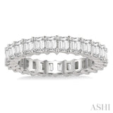 3.00 ctw Eternity Emerald Cut Diamond Wedding Band in 14K White Gold