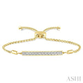 Gold Vermeil Bar Diamond Lariat Bracelet