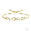 Gold Vermeil Infinity Diamond Lariat Bracelet