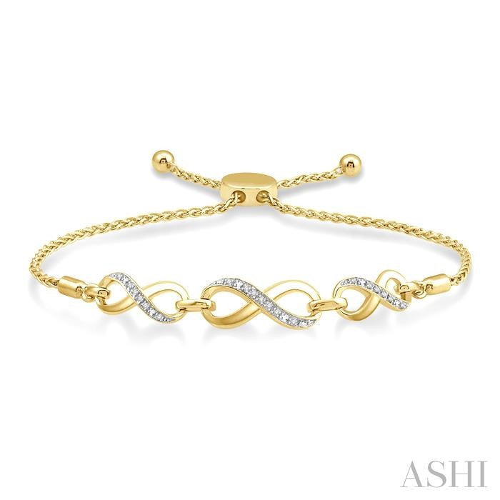 Gold Vermeil Infinity Diamond Lariat Bracelet