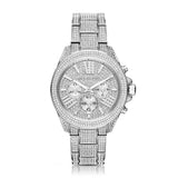 Chronograph Crystal Pave Dial Ladies Watch
