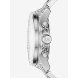 Chronograph Crystal Pave Dial Ladies Watch