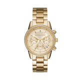 Women's Ritz Chronograph Gold Dial Gold-Tone Stainless Steel Bracelet Watch