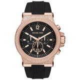 Men's Chronograph Dylan Black Silicone Strap Watch 
