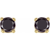 14K Yellow 1/5 CTW Natural Black Diamond Stud Earrings