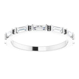 14K White 3/8 CTW Natural Diamond Anniversary Band