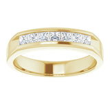 14K Yellow 3/4 CTW Natural Diamond Band