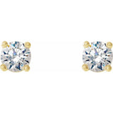 14K Yellow 1/8 CTW Natural Diamond Cocktail-Style Earrings