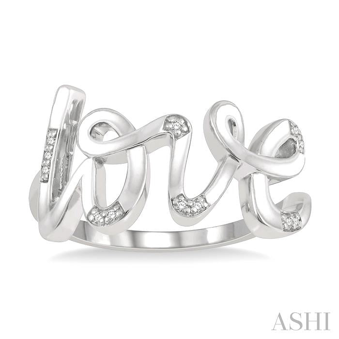 Silver Love Diamond Fashion Ring