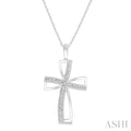 Silver Cross Diamond Fashion Pendant
