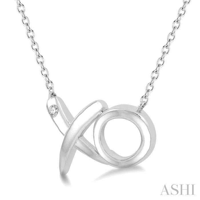 Silver X & O Diamond Fashion Pendant