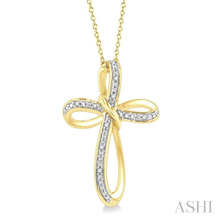 Gold Vermeil Cross Diamond Fashion Pendant