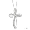 Silver Cross Diamond Fashion Pendant