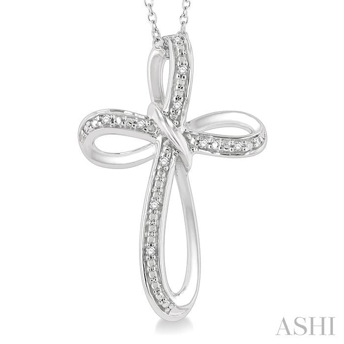 Silver Cross Diamond Fashion Pendant