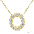 Gold Vermeil Bubble 'O' Initial Diamond Pendant