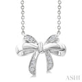 Silver Bow Diamond Fashion Pendant