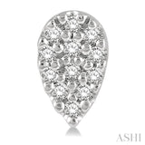 1/10 Ctw Pear Shape Round Cut Diamond Petite Earring in 10K White Gold