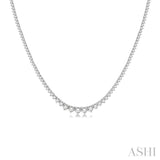 5.00 ctw Riviera Round Cut Diamond Necklace in 14K White Gold