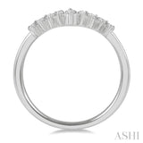 1/3 ctw Chevron Asymmetric Marquise and Round Cut Diamond Fashion Ring in 14K White Gold