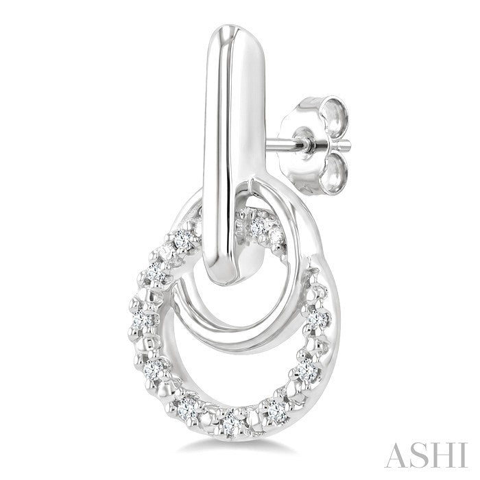 Silver Diamond Fashion Drop Earrings