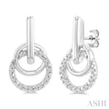 Silver Diamond Fashion Drop Earrings