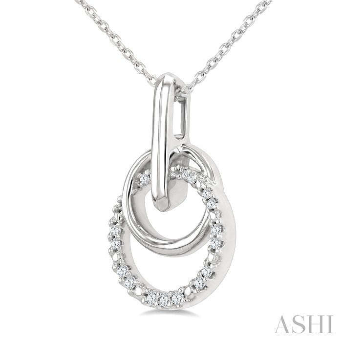 Silver Diamond Fashion Drop Pendant