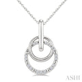 Silver Diamond Fashion Drop Pendant