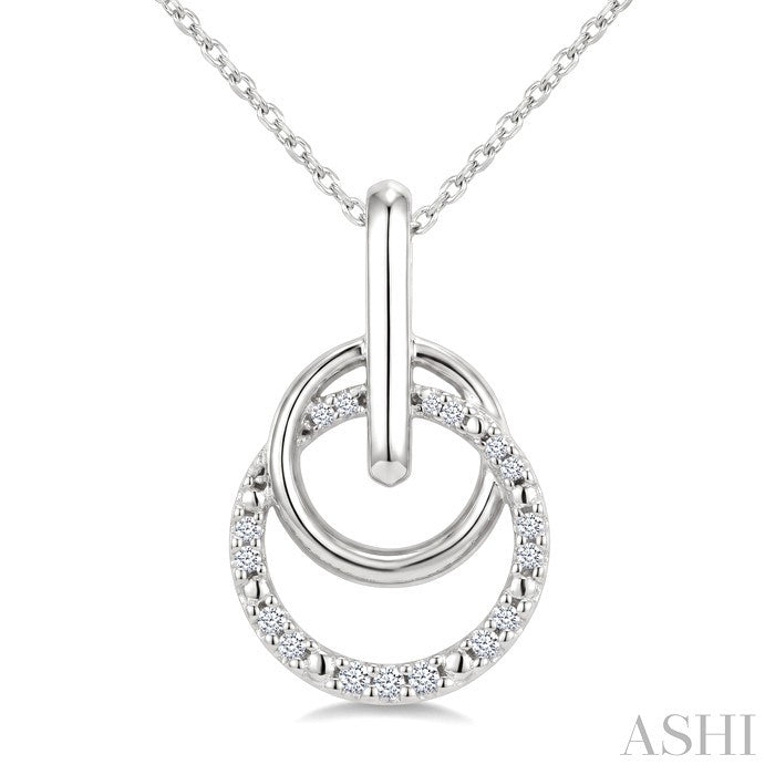 Silver Diamond Fashion Drop Pendant
