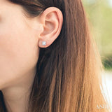 1/4 ctw Round Cut Diamond Stud Earring in 14K White Gold