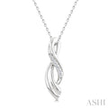 Silver Twisted Diamond Fashion Pendant