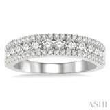 1.00 ctw Channel Round Cut Diamond Wedding Band in 14K White Gold