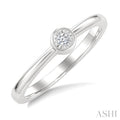 Silver Bezel Diamond Ring