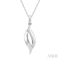 Silver Twisted Diamond Fashion Pendant