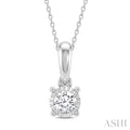 Silver Miracle Plate Diamond Fashion Solitaire Pendant