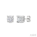 Silver Miracle Plate Diamond Fashion Stud Earrings