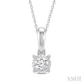 Silver Miracle Plate Diamond Fashion Solitaire Pendant