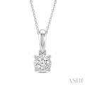 Silver Miracle Plate Diamond Fashion Solitaire Pendant