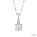 Silver Miracle Plate Diamond Fashion Solitaire Pendant