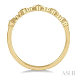 1/10 Ctw Floral Cutout Round Cut Diamond Stackable Fashion Band in 10K Yellow Gold