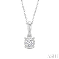 Silver Miracle Plate Diamond Fashion Solitaire Pendant