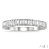 1/3 ctw Stackable Baguette Diamond Fashion Band in 14K White Gold