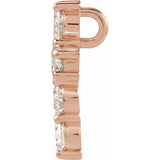 14K Rose 9/10 CTW Lab-Grown Diamond Pendant