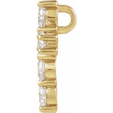 14K Yellow 1/2 CTW Lab-Grown Diamond Pendant