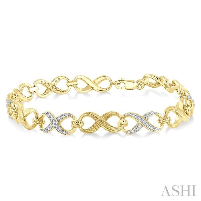 Gold Vermeil Infinity Diamond Fashion Bracelet
