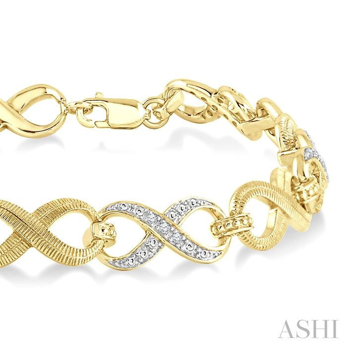 Gold Vermeil Infinity Diamond Fashion Bracelet