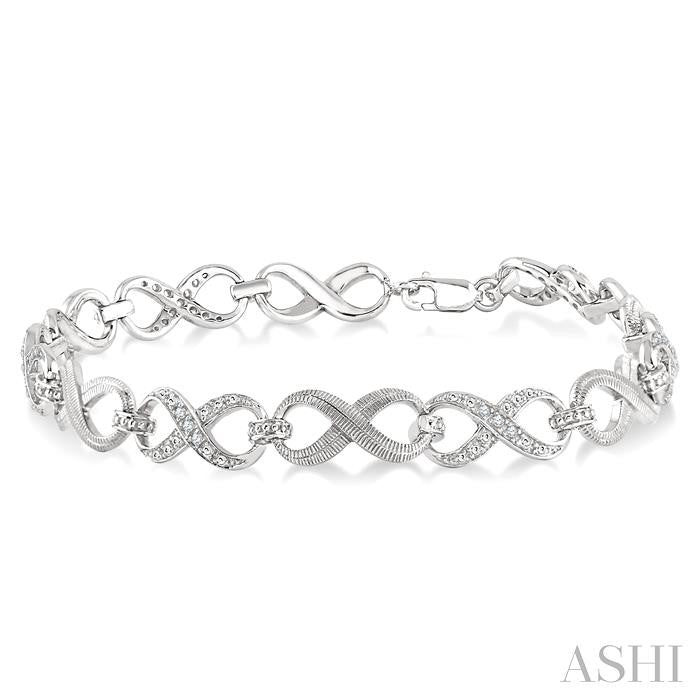 Silver Infinity Diamond Fashion Bracelet