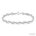 Silver Knot Diamond Bracelet