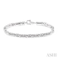 Silver Link Diamond Bracelet