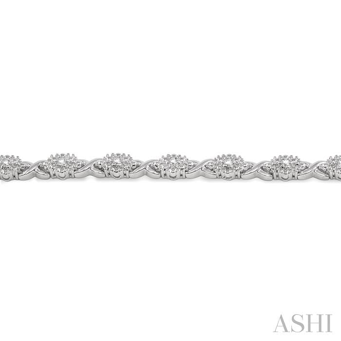 Silver Twisted Diamond Bracelet
